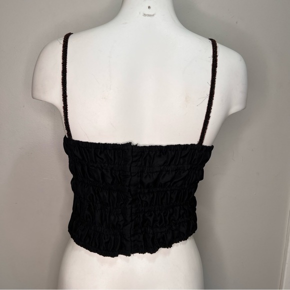 Tristan & Iseut Beaded Bohemian Crop Top Size Medium - Picture 9 of 15